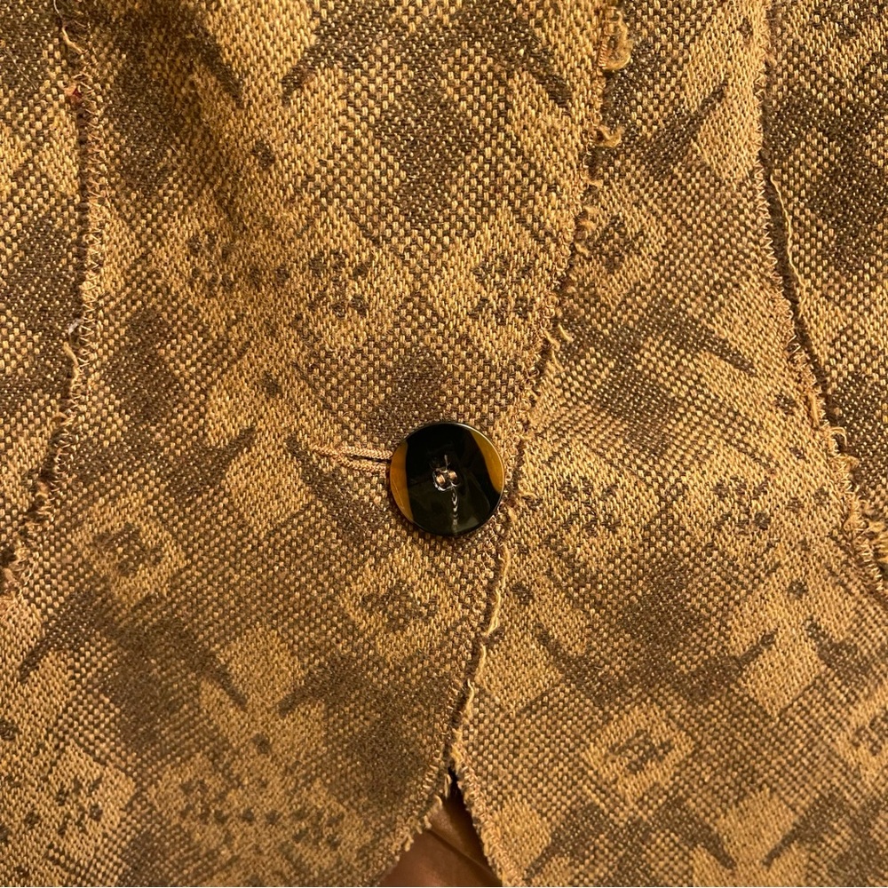 Zara Basic Brown Python Snake Print Fabric Fitted… - image 8